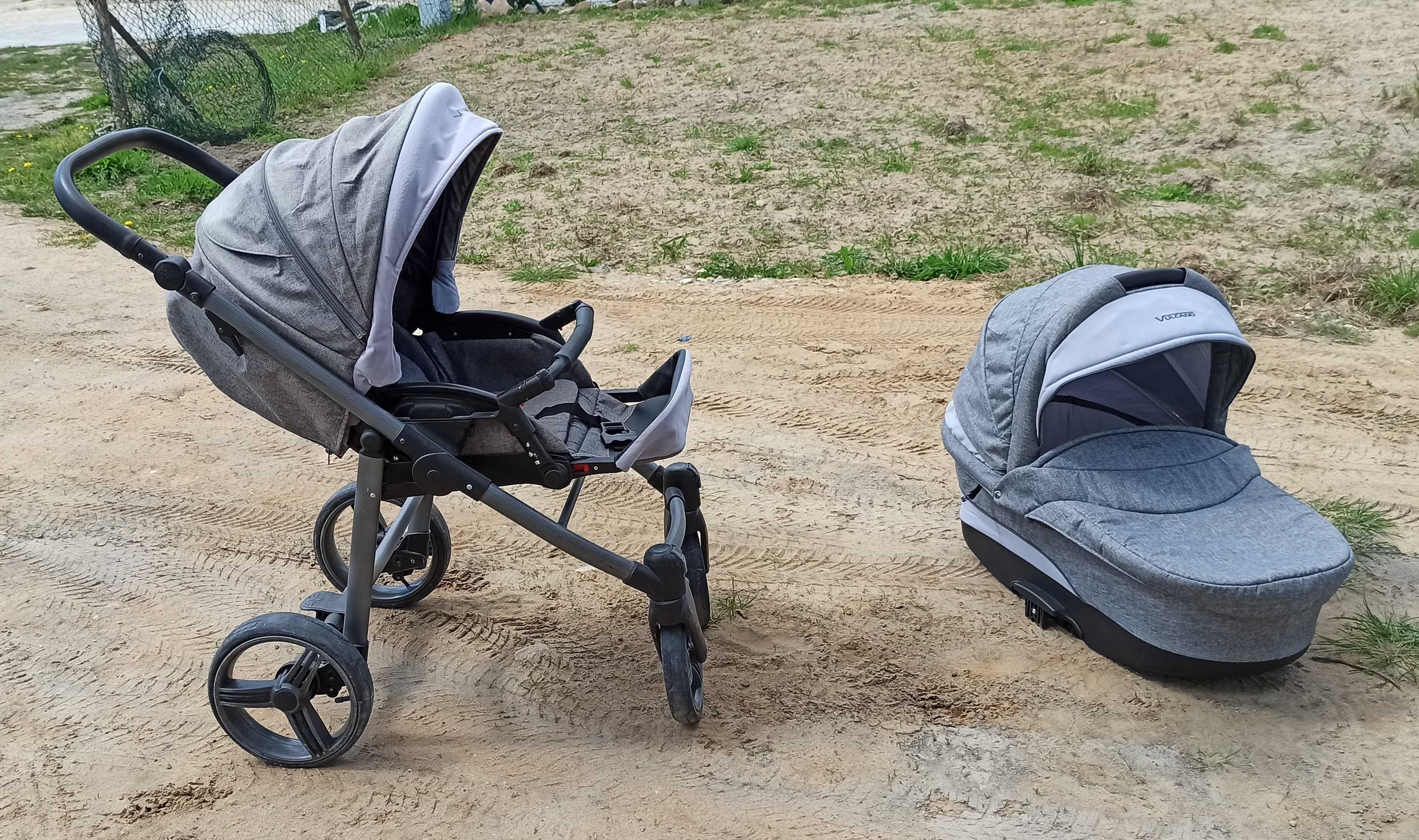 wózek 2w1 gondolka i spacerówka Bebetto Vulcano zadbana