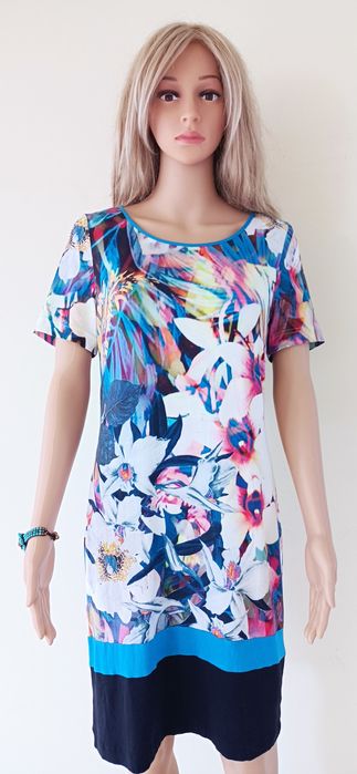 Apanage - śliczna kolorowa modna sukienka - 38