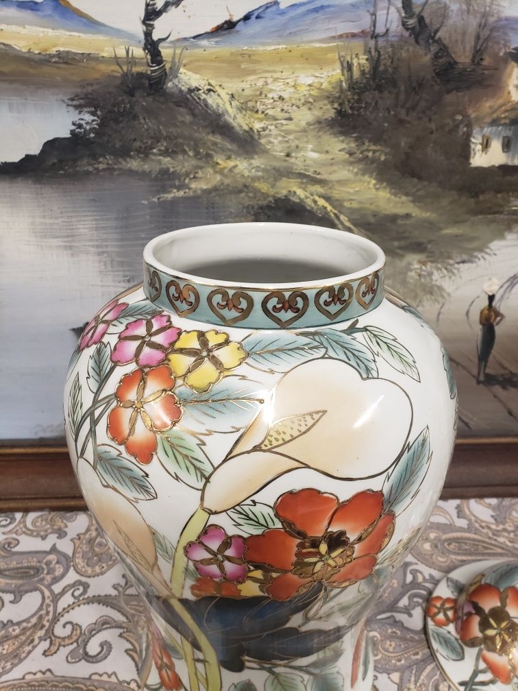 belíssimo jarrão pintado à mão