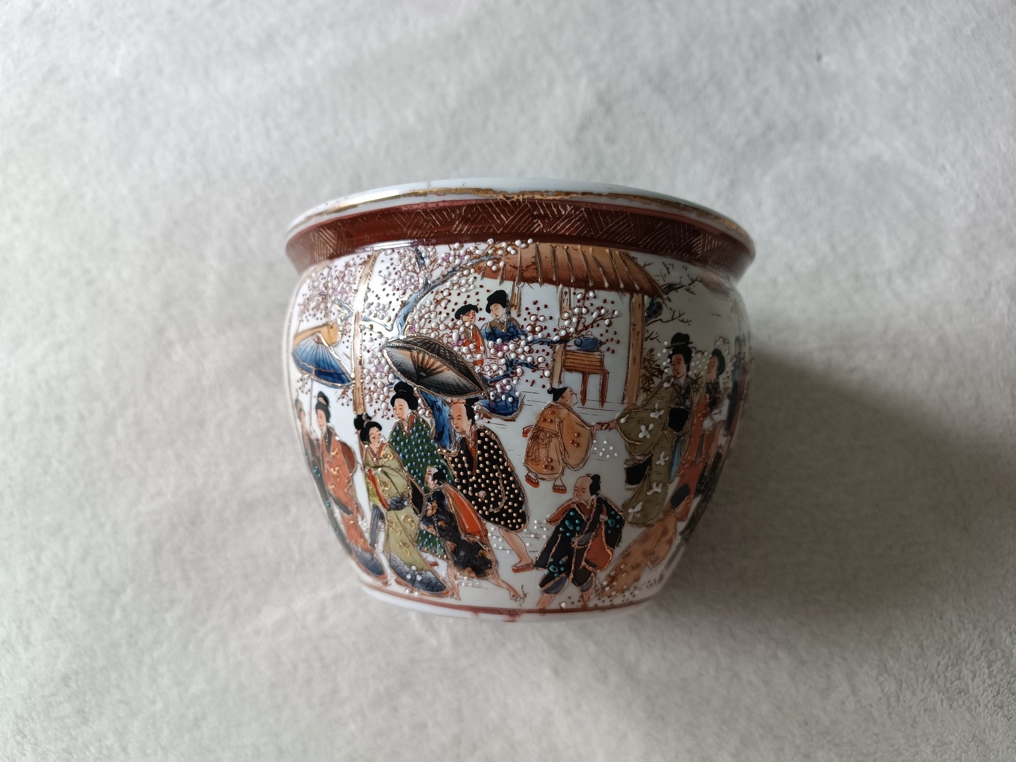 Chińska doniczka osłonka ceramiczna orientalna