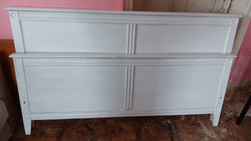 Łóżko sypialniane ikea białe drewniane z materacem 160x200 z transport