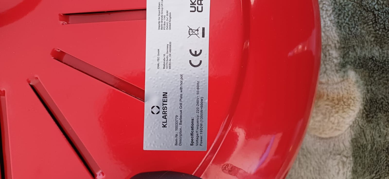grill elektryczny firmy Klarstein