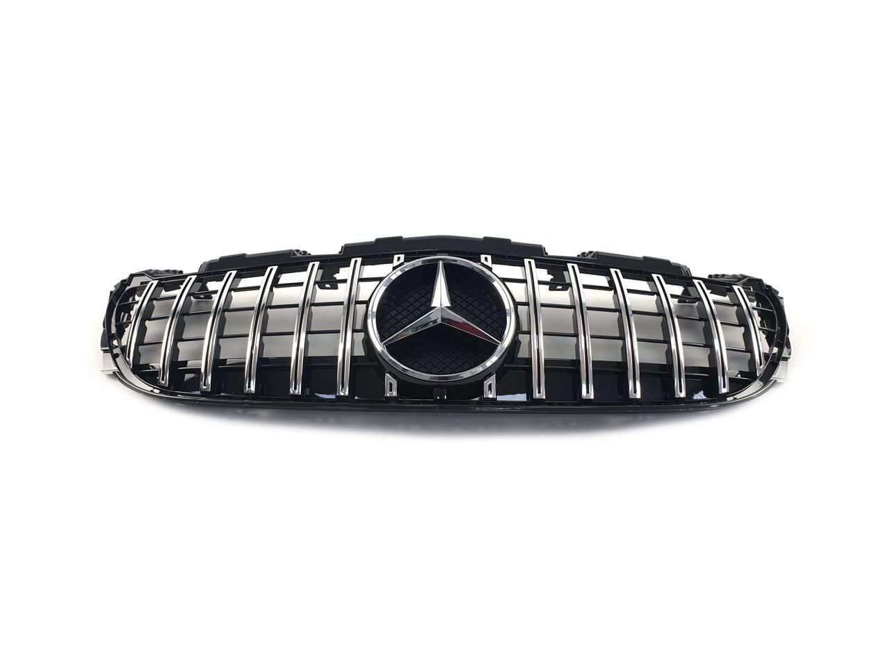 Решетка радиатора Mercedes SLC-class R172 2016-2020 GT Chrome Black