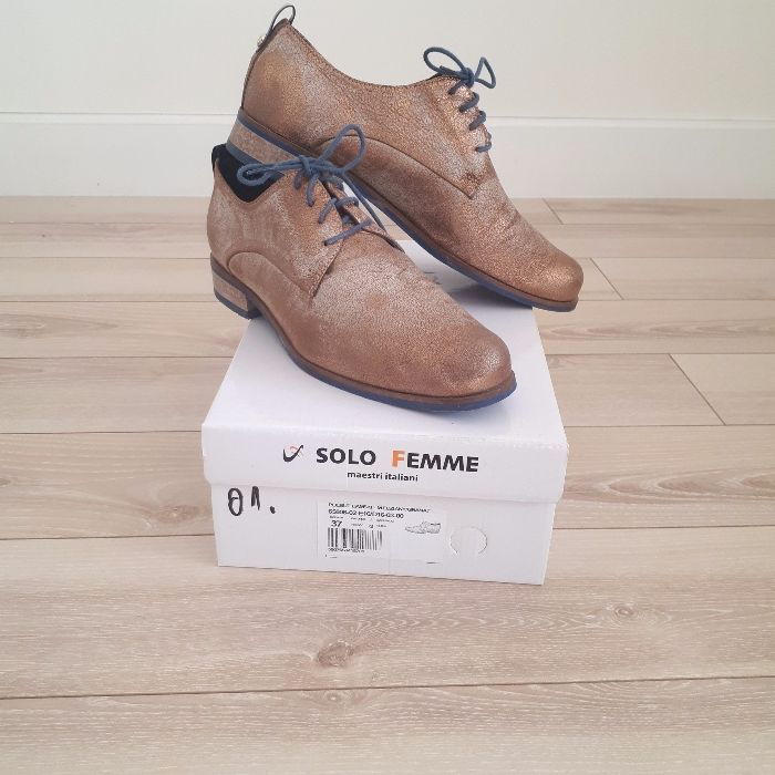 3Półbuty damskie/oxford firmy Solo Femme rozm 37 skórzane