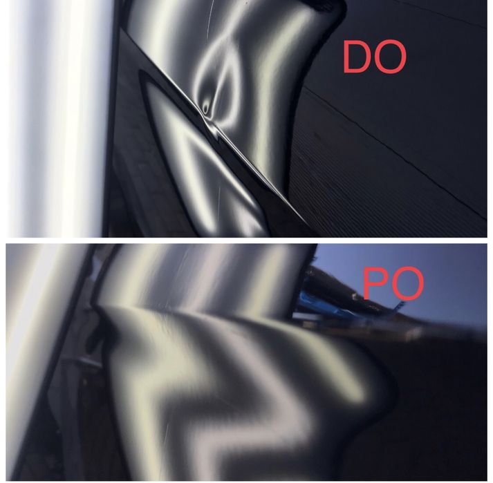 usuwanie wgnieceń z karoserii samochodu metodą PDR.