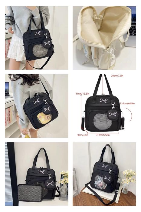 Сумка с прозрачным карманом, лентой , кошельком Ita bag японский стиль