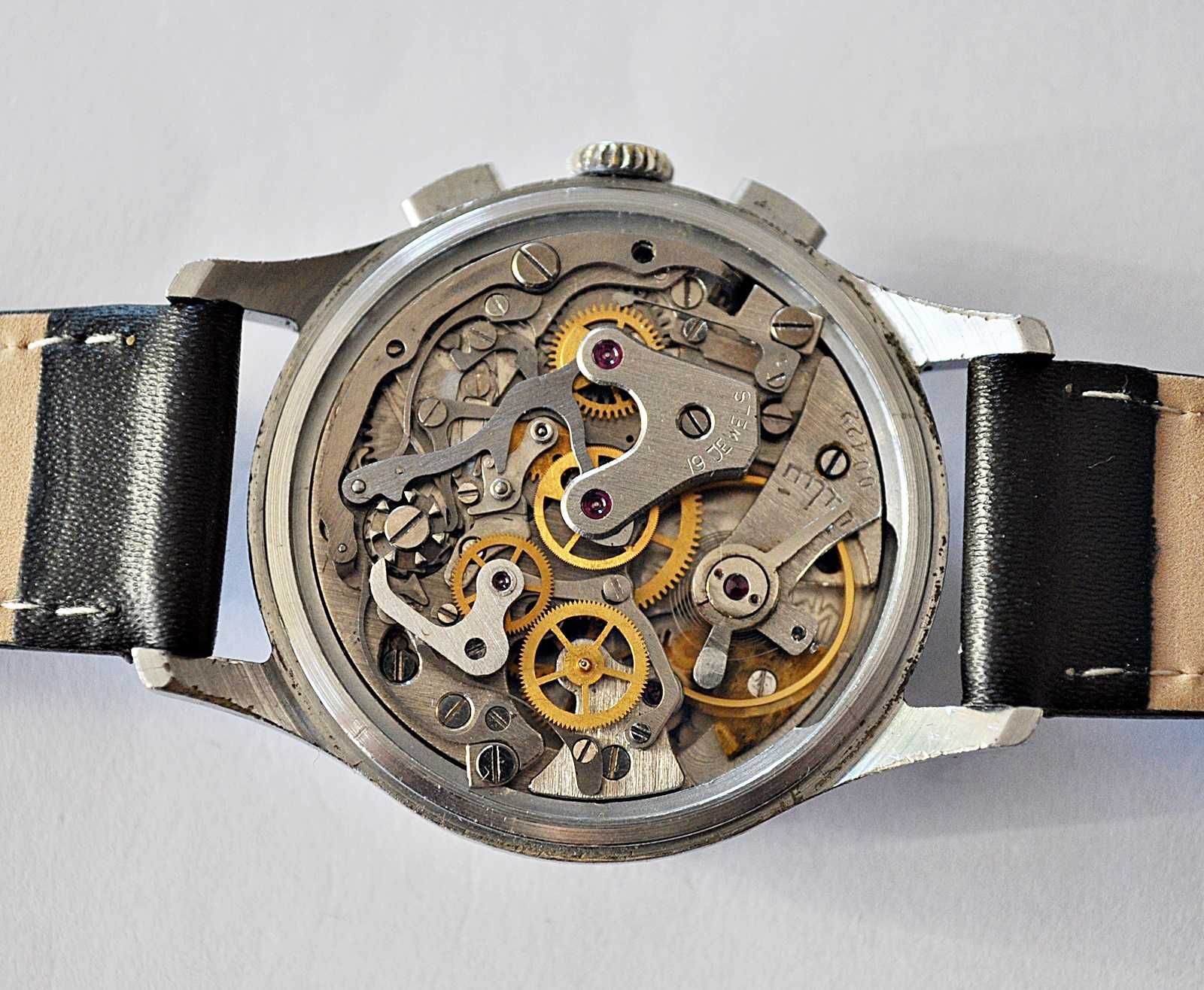 Rzadki Poljot chronograf 3017 19 kamieni