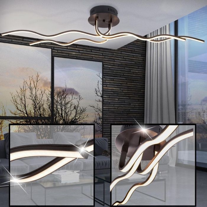 Lampa LED fala łuk śruba 28W piękna do salonu nowoczesna OKAZJA