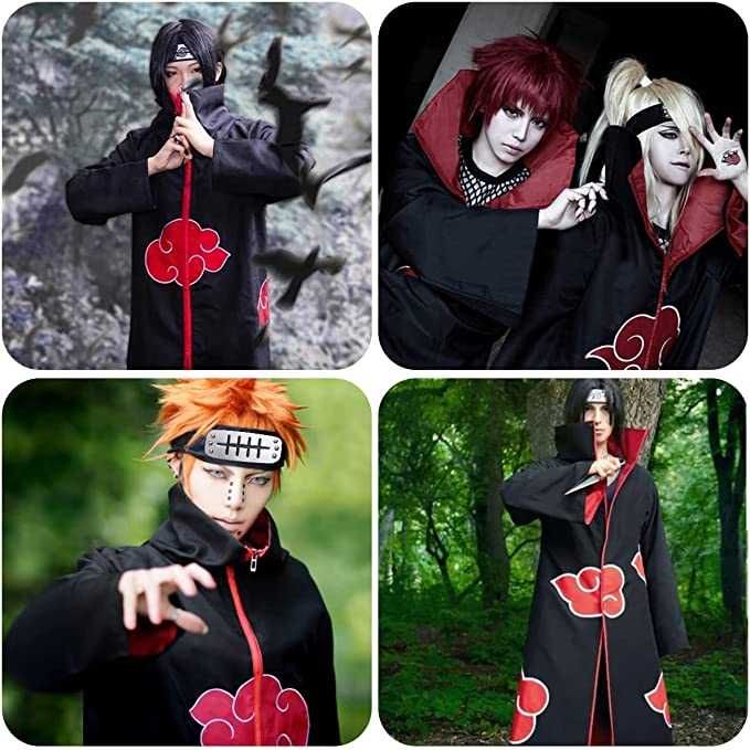 Conjunto de 9 peças fantasia de Carnaval de Itachi Uchiha unissexo