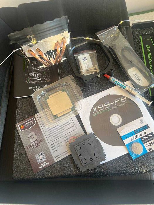 Супер комплект ! Huananzhi X99-F8 + E5-2680 v3 + Top Flow TISHRIC Led