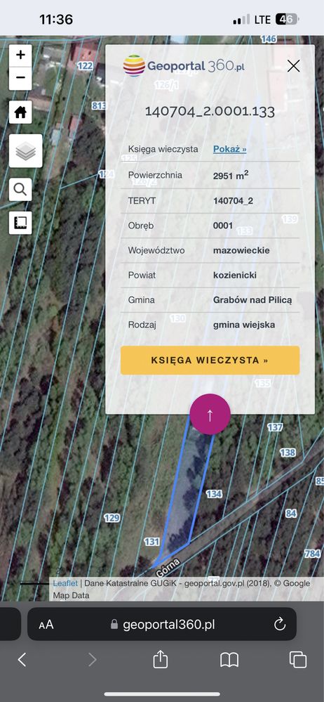 Działka 2951m2 - Augustów gm. Grabów