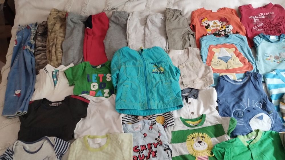 Paka ubrań dla chłopca rozmiar 80 dużo 40+tanio