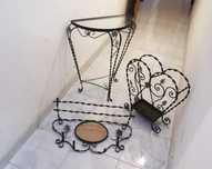 Conjunto hall vintage em ferro forjado - 3 peças