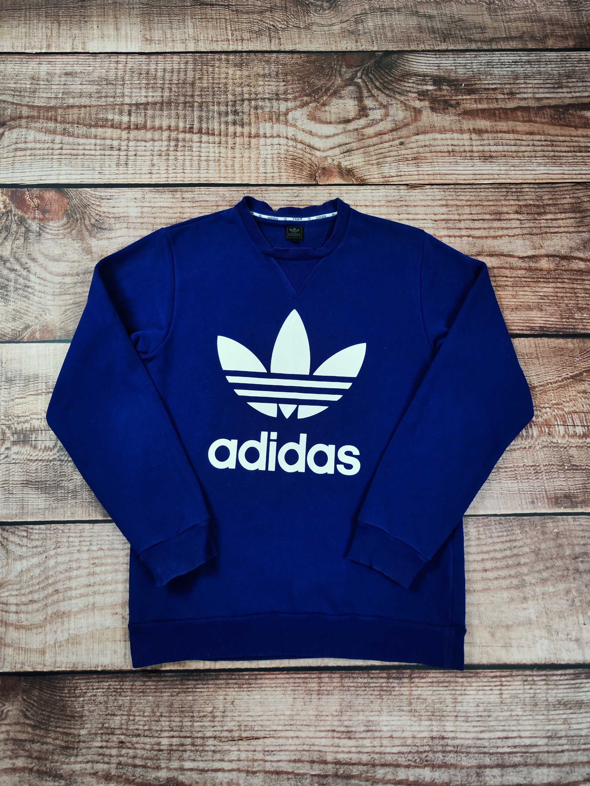 Adidas bluza fioletowa crewneck basic L