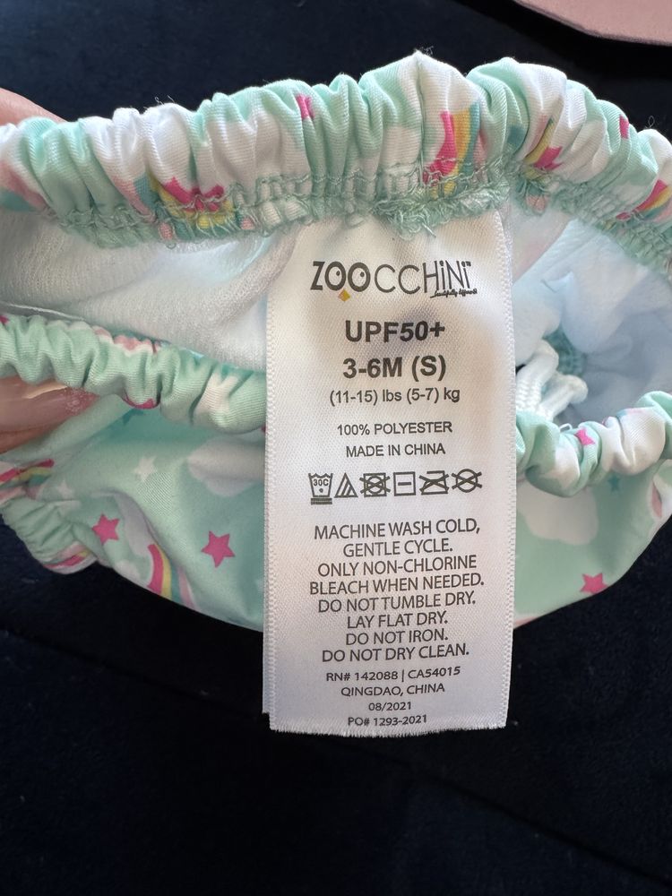 Kąpielowe majteczki i kapelusz zestaw Zoocchini