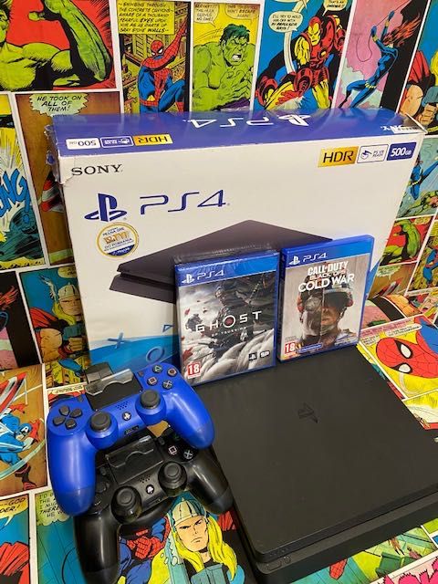 Sony Ps4 slim 1tb+2x Gra Ghost of Tsushima+COD Cold War+Gw12m Szczecin