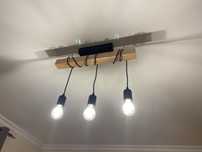 Candeeiro suspenso Townsend madeira/preto