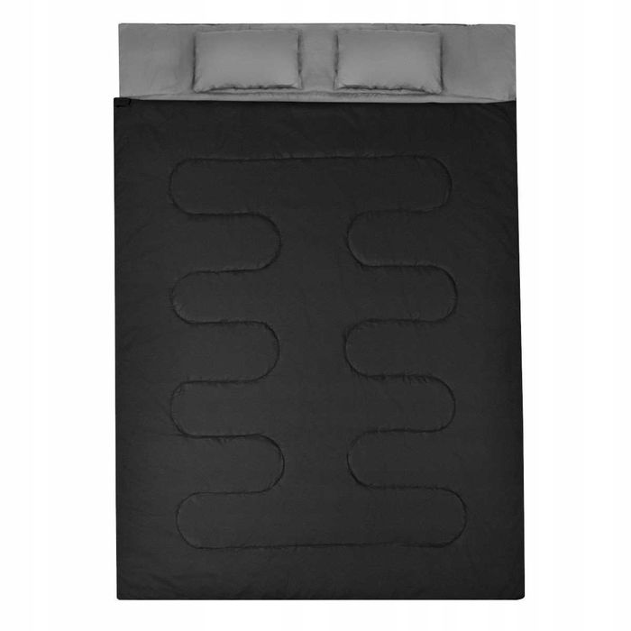 OKAZJA! Ciepły Śpiwór Turystyczny DUŻY Dwuosobowy Podwójny + Poduszki