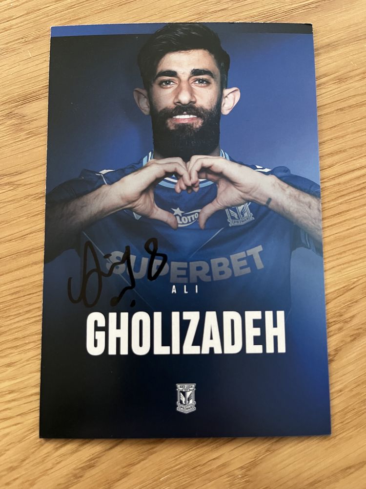Lech Poznań fan karta 23/24 Ali Gholizadeh z aufografem