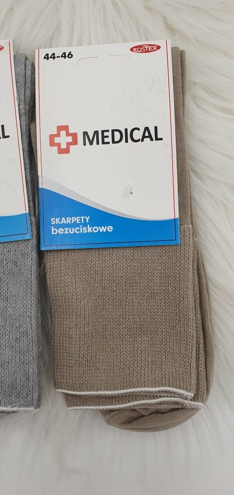 Bezuciskowe skarpetki Medical medyczne bawełniane 44-46