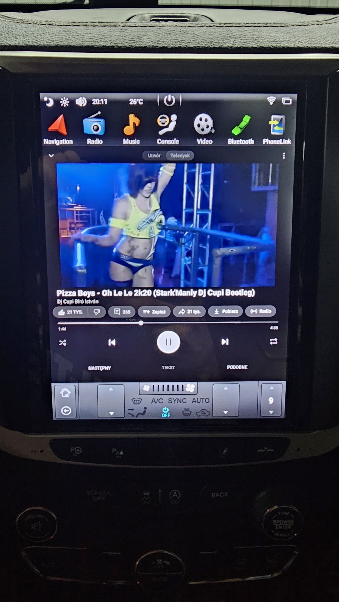 Radio samochodowe Cherokee KL android