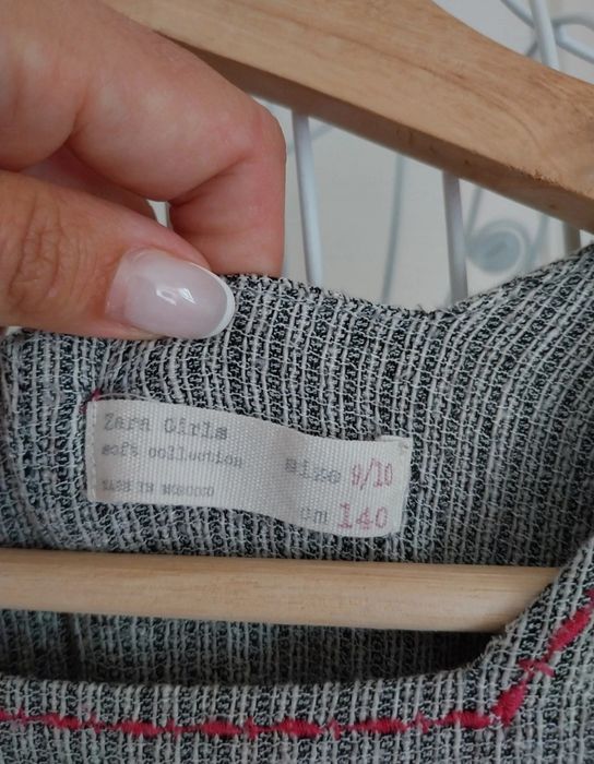 Vestido menina | malha | cinzento | Zara | Tamanho 9/10 anos
