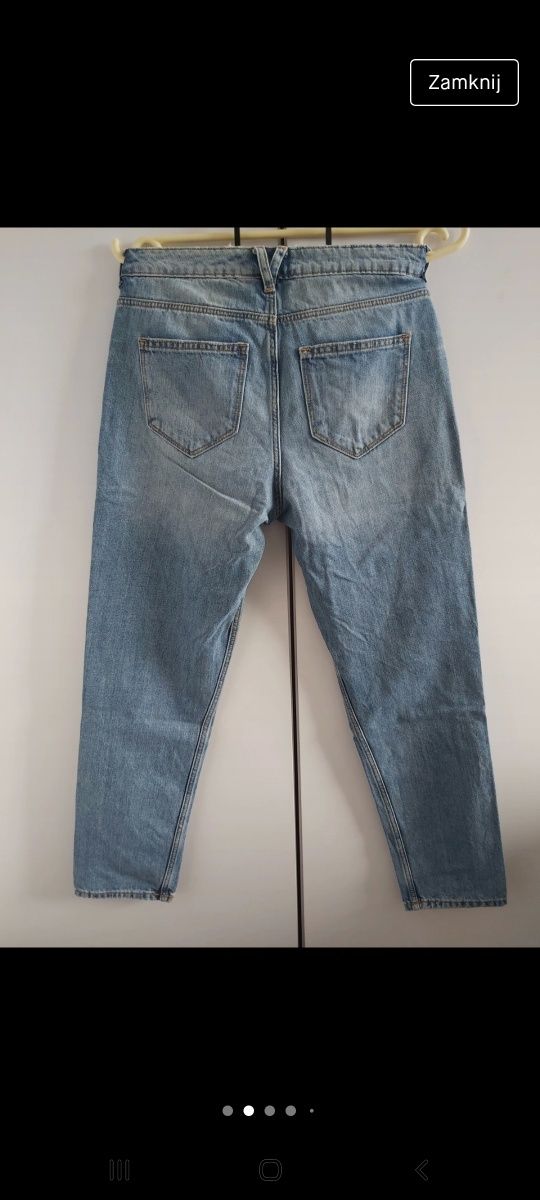 Jasne jeansy mom jeans boyfriend divided h&m vintage y2k