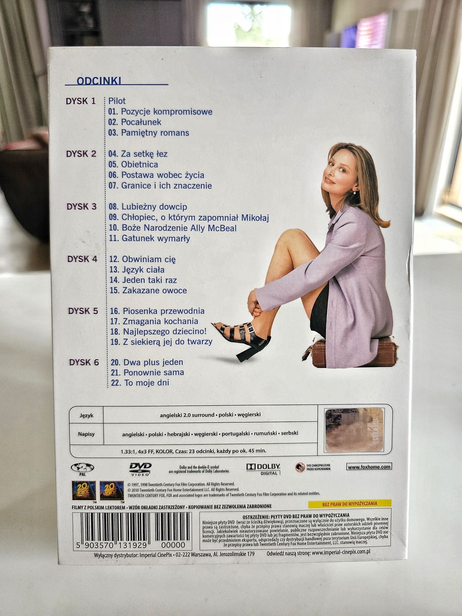 Ally McBeal sezon 1, 2, 3 dvd Unikat - POLSKI LEKTOR