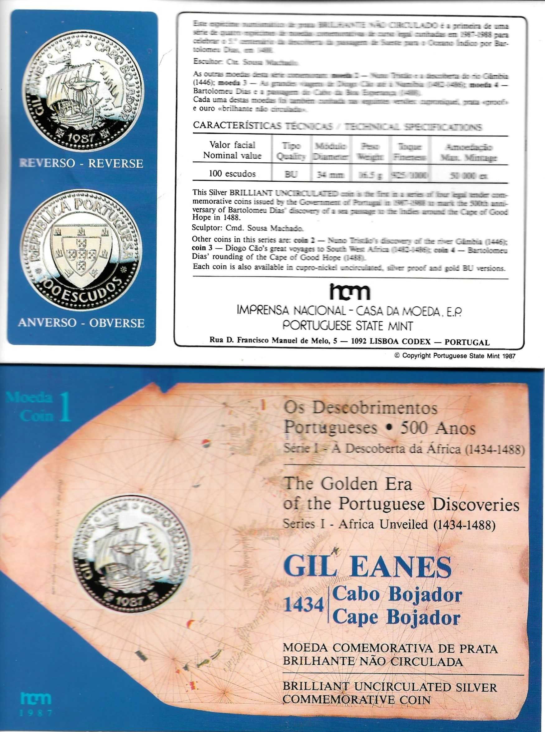 DESCOBRIMENTOS - Moedas da Série I - BNC