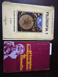 2 livros de Filosofia: Filosofia 1 e Princípios Fundamentais Filosofia