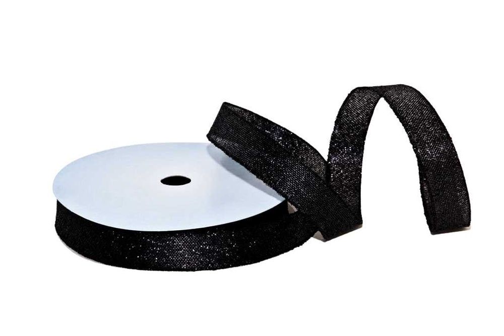 Zestaw wstążek tkanych metalicznych brokatowych 2cm/10m - 11 sztuk