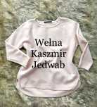 Sweter damski wełna jedwab kaszmir włoski róż pudrowy