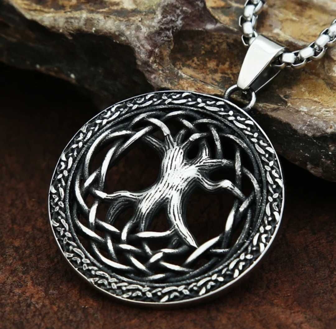 Fio colar necklace vikings celta nordico árvore vida odin