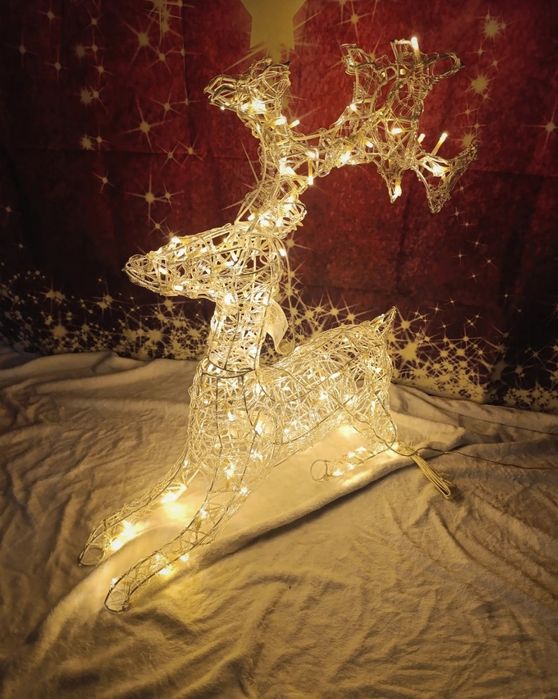 Renifer LED Livarno Home 140 LED – ciepłe światło, timer, IP44