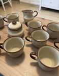 Zestaw filiżanki dzbanuszek porcelana PRL - Porcelit Pruszków Polska