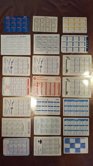 76 Calendários de bolso