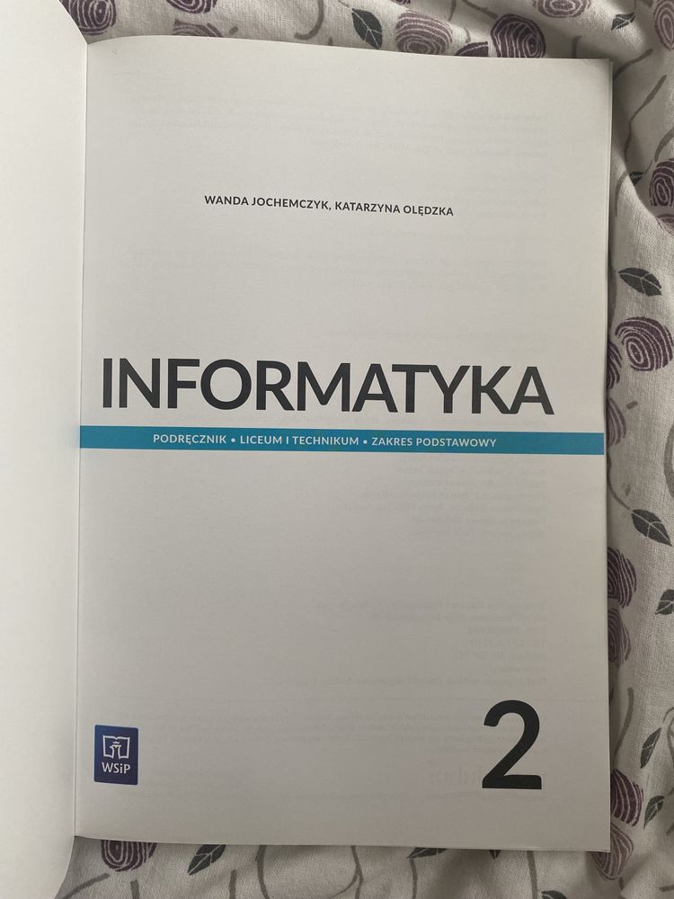 Podręcznik Informatyka 2 zakres podstawowy liceum