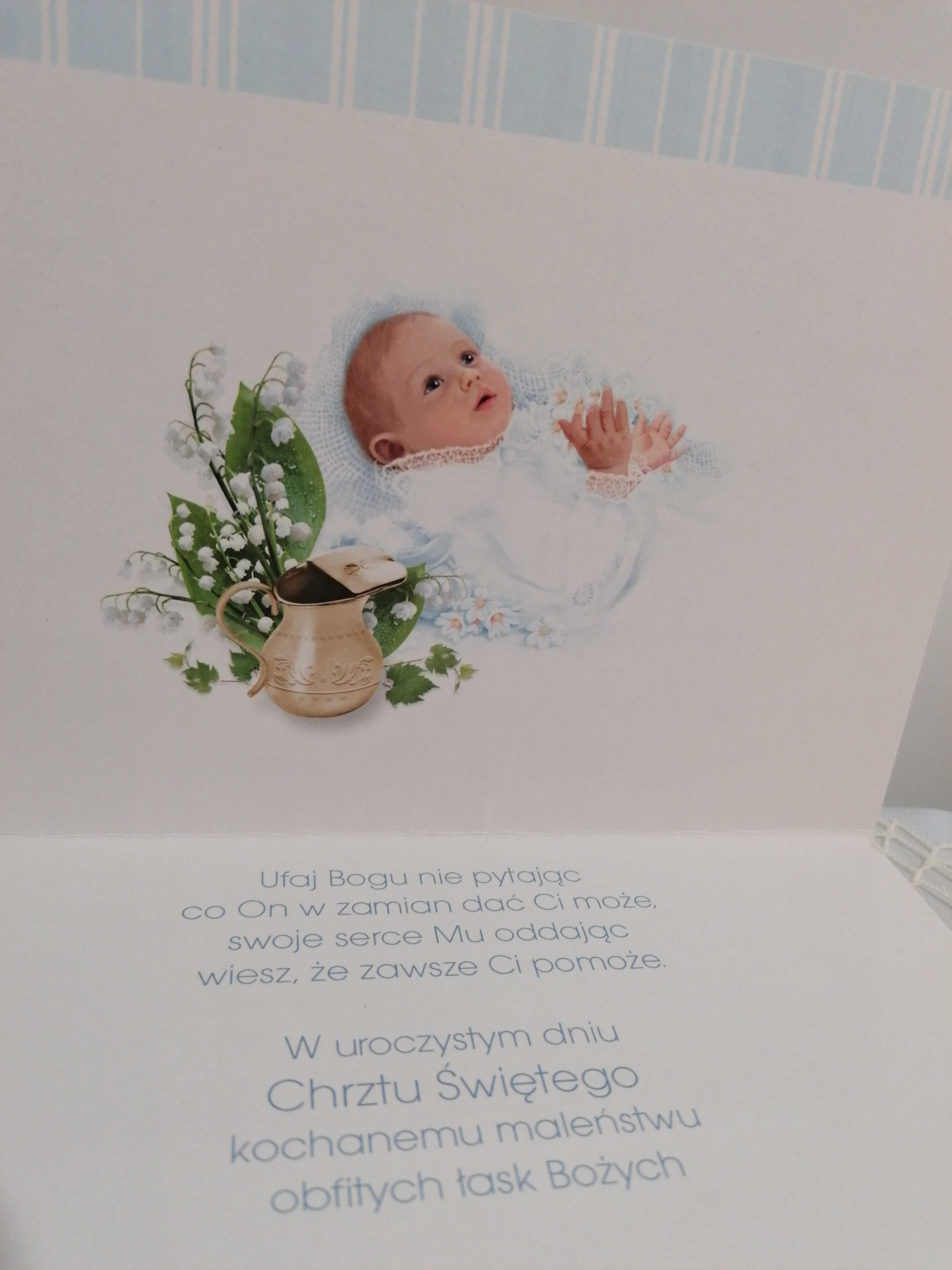 Kartka na Chrzest Święty dla chłopca