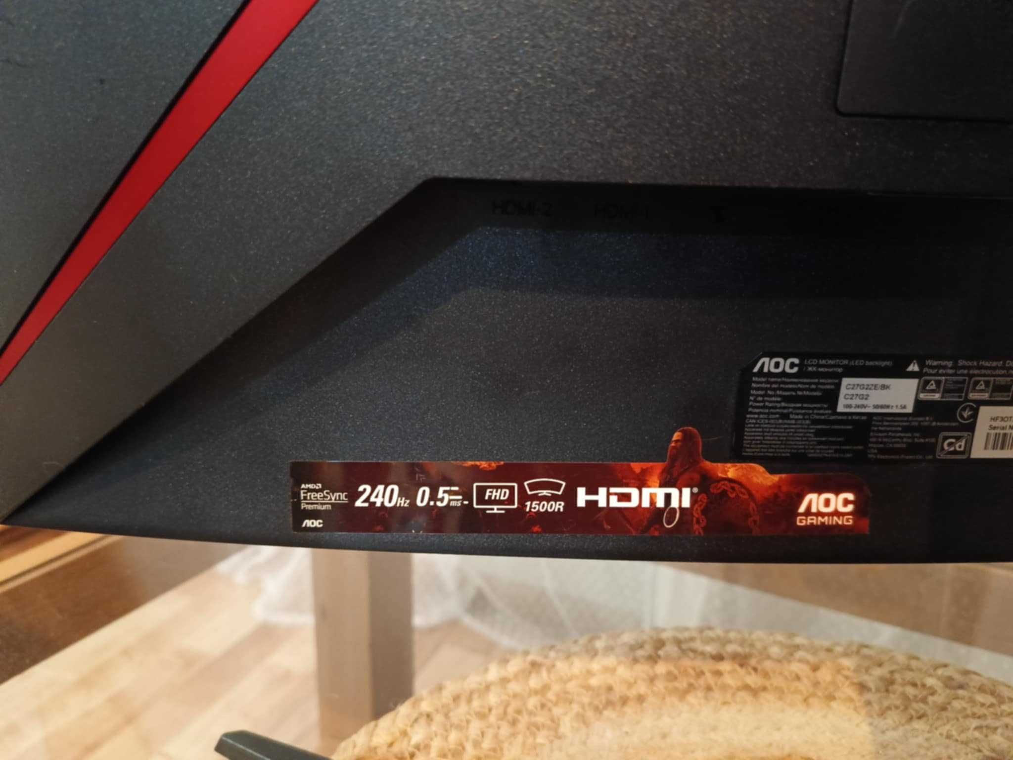 Monitor gaming AOC C27G22E/BK 260 hz 0,5ms