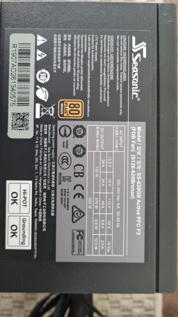 Fonto Alimentação Seasonic 620W