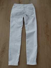 Białe spodnie rurki, jeansy Zara, rozm. 36(S), bawełna,elastan