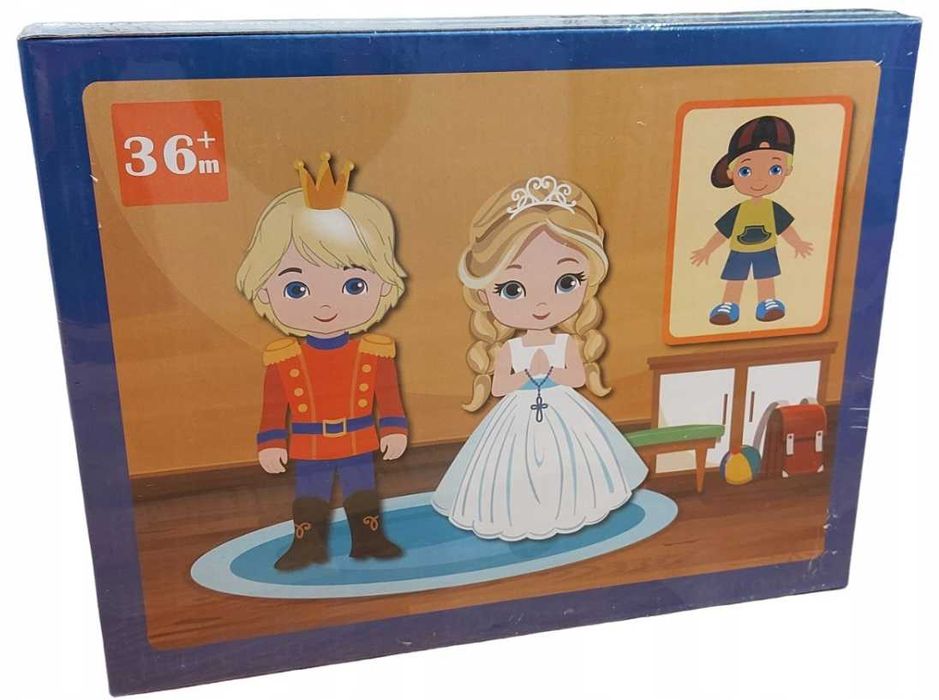 Nowa Magnetyczna ubieranka dziewczynka chłopiec, para królewska