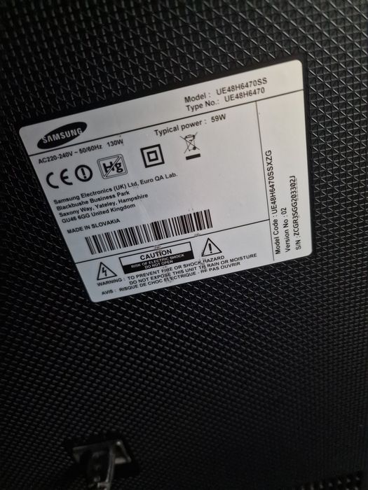 Tv samsung ue48h6470ss uszkodzony