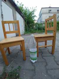 Krzesełko drewniane 2 sztuki