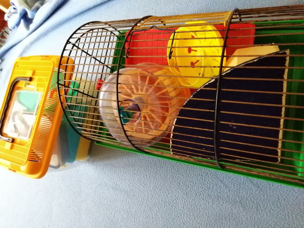 Klatka chomik transporter mysz kołowrotek domek chomika