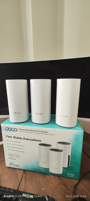 Router TP-LINK Deco M4 AC 1200 2.4 / 5 GHz, Wi-Fi Mesh (3 szt.)