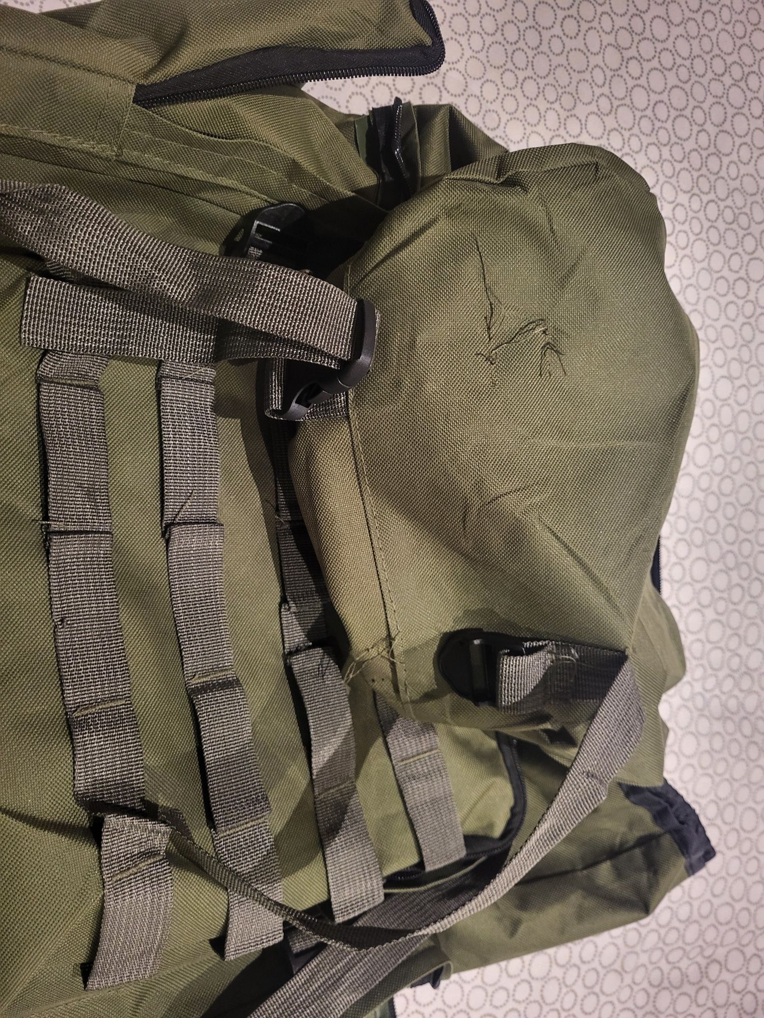 Mochila Militar Campismo Bushcraft Verde 50L
