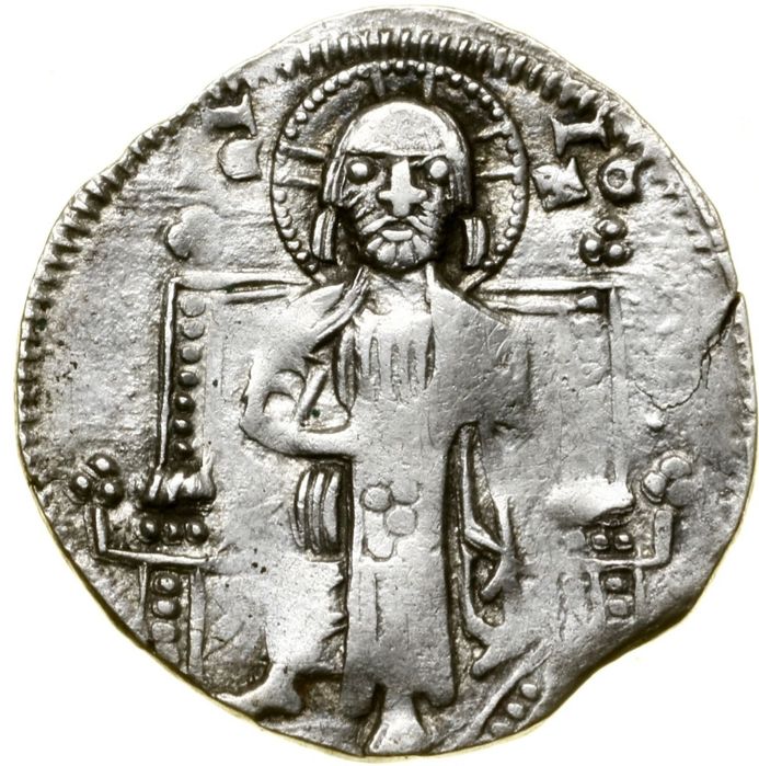 Wenecja ok 1270 1 grosso srebro moneta antyk staroć Św. Marek