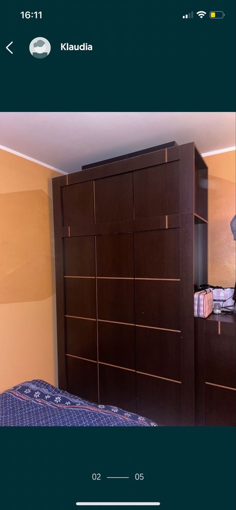 Meble modern vox toaletka konsola szafa zestaw komoda brązowe półka
