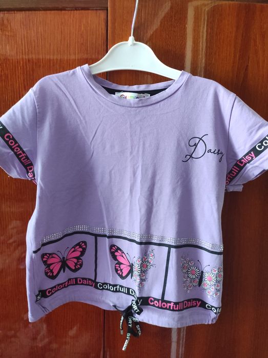 Футболка для девочки, укороченная футболка
